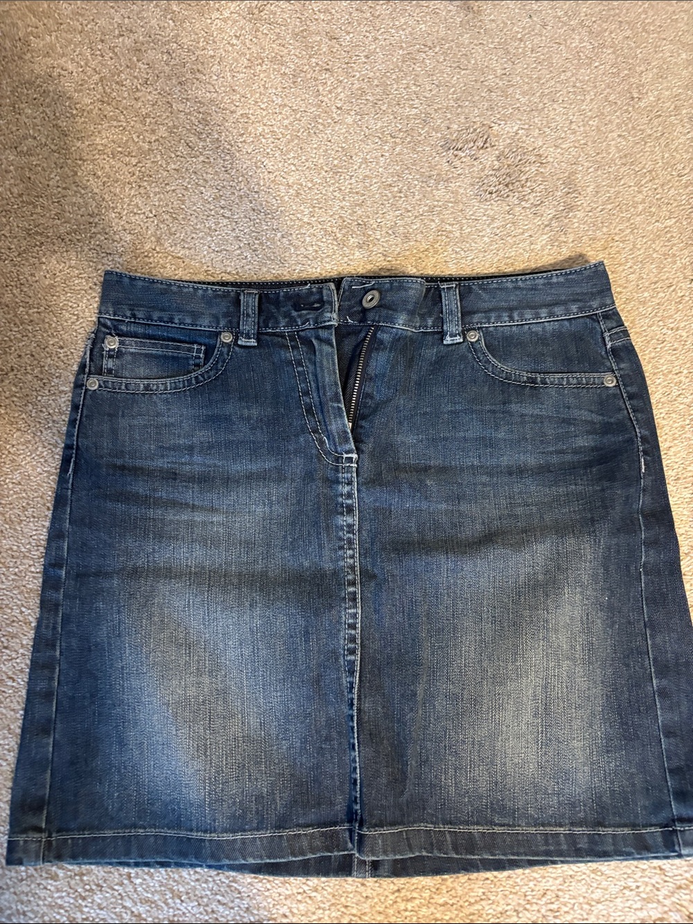 Ann Taylor Dark Blue Denim Skirt - Women Jeans